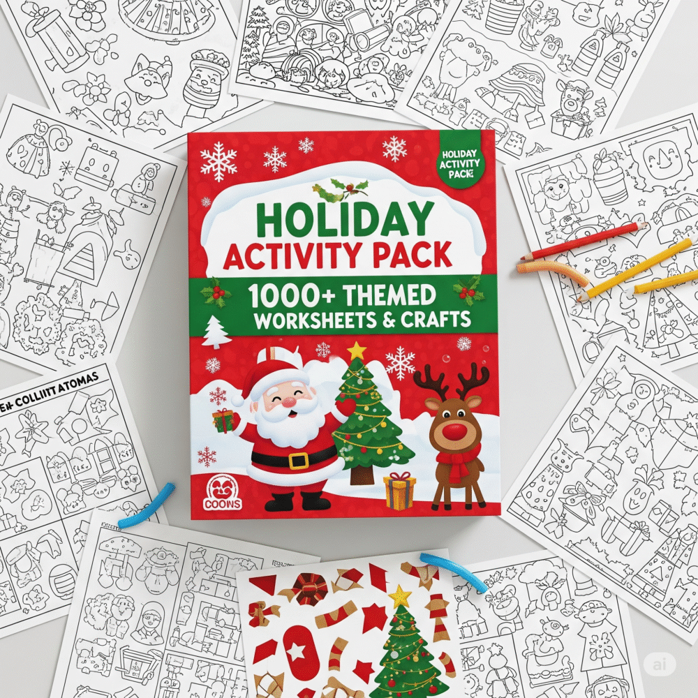 Holiday Activity Pack Themed Worksheets2
