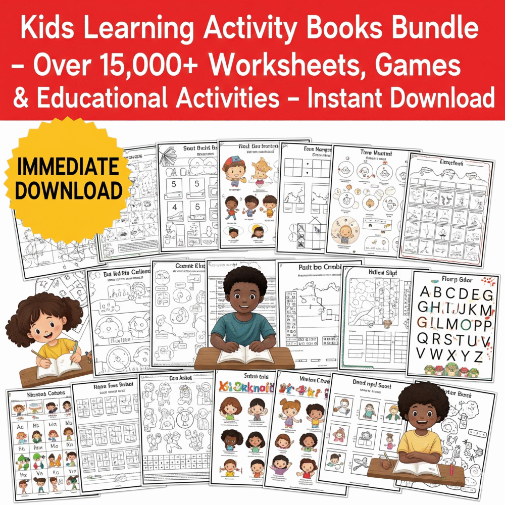 Kids Learning Activity Books Bundle3