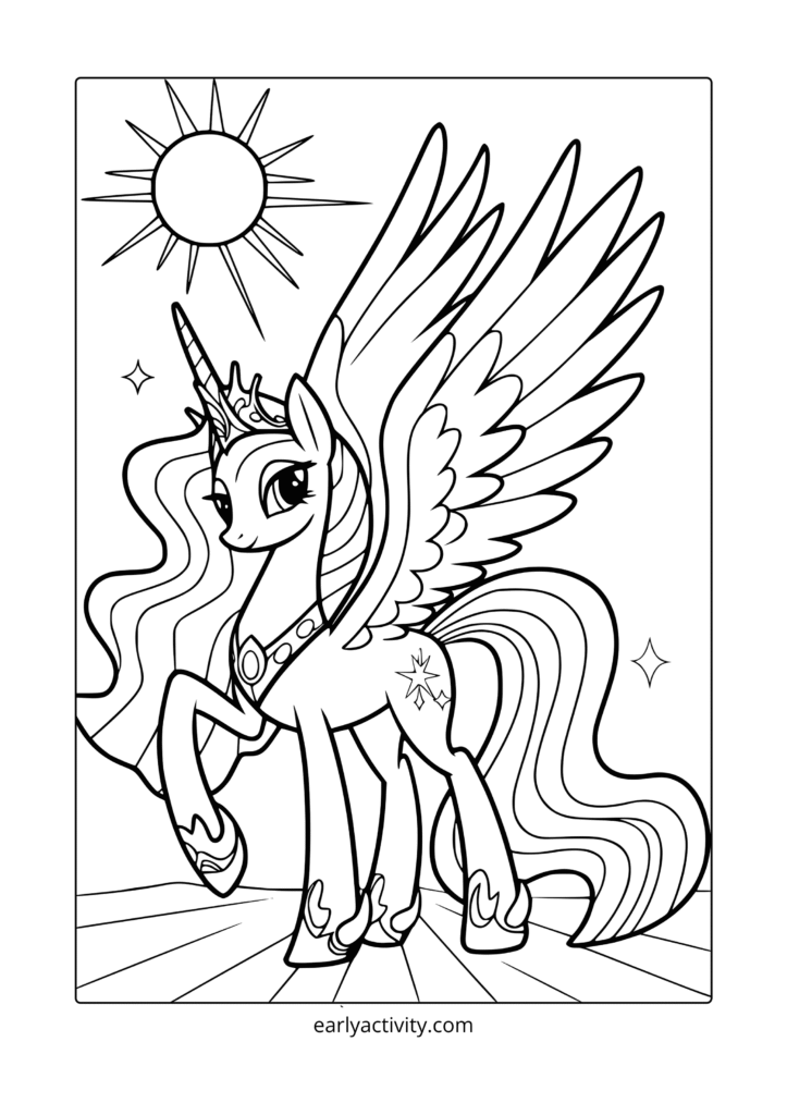 Free Printable My Little Pony Coloring Pages – Fun, Magical & Creative for Kids 9 9