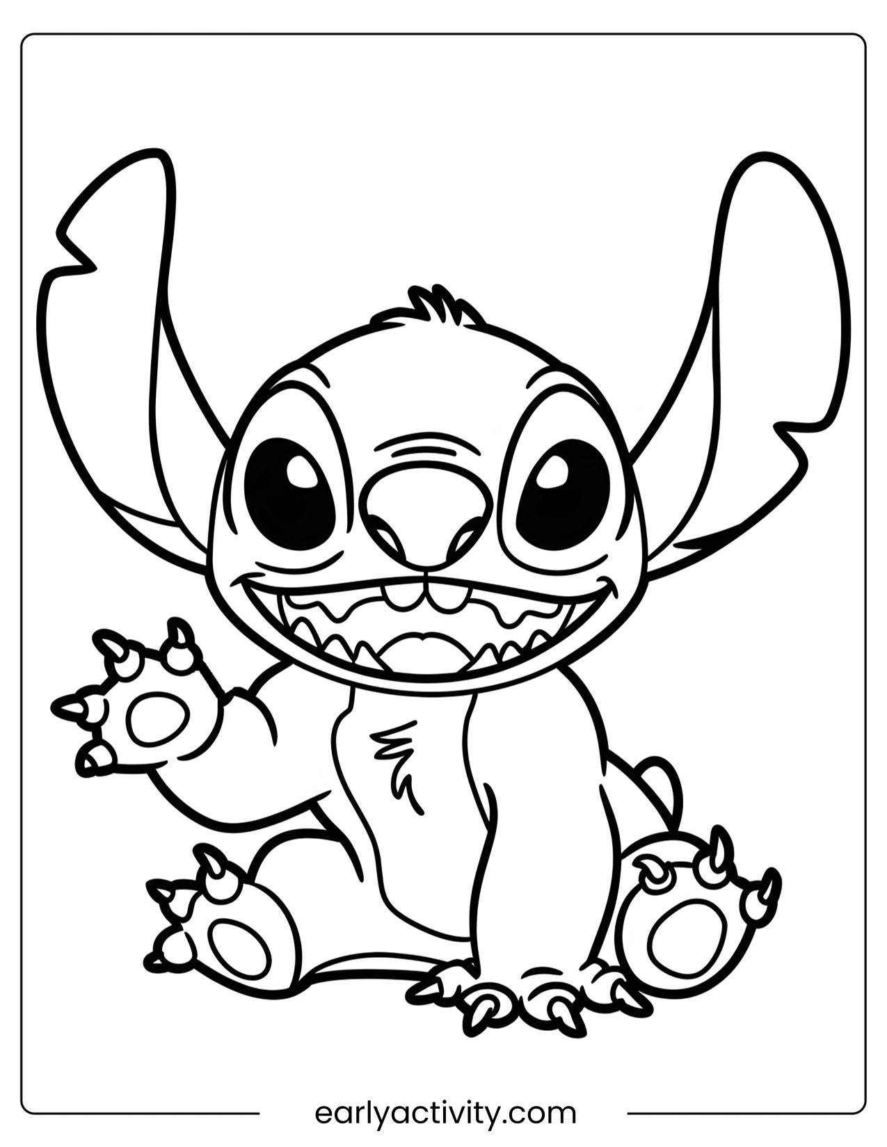 cute stitch Colouring Page .pdf