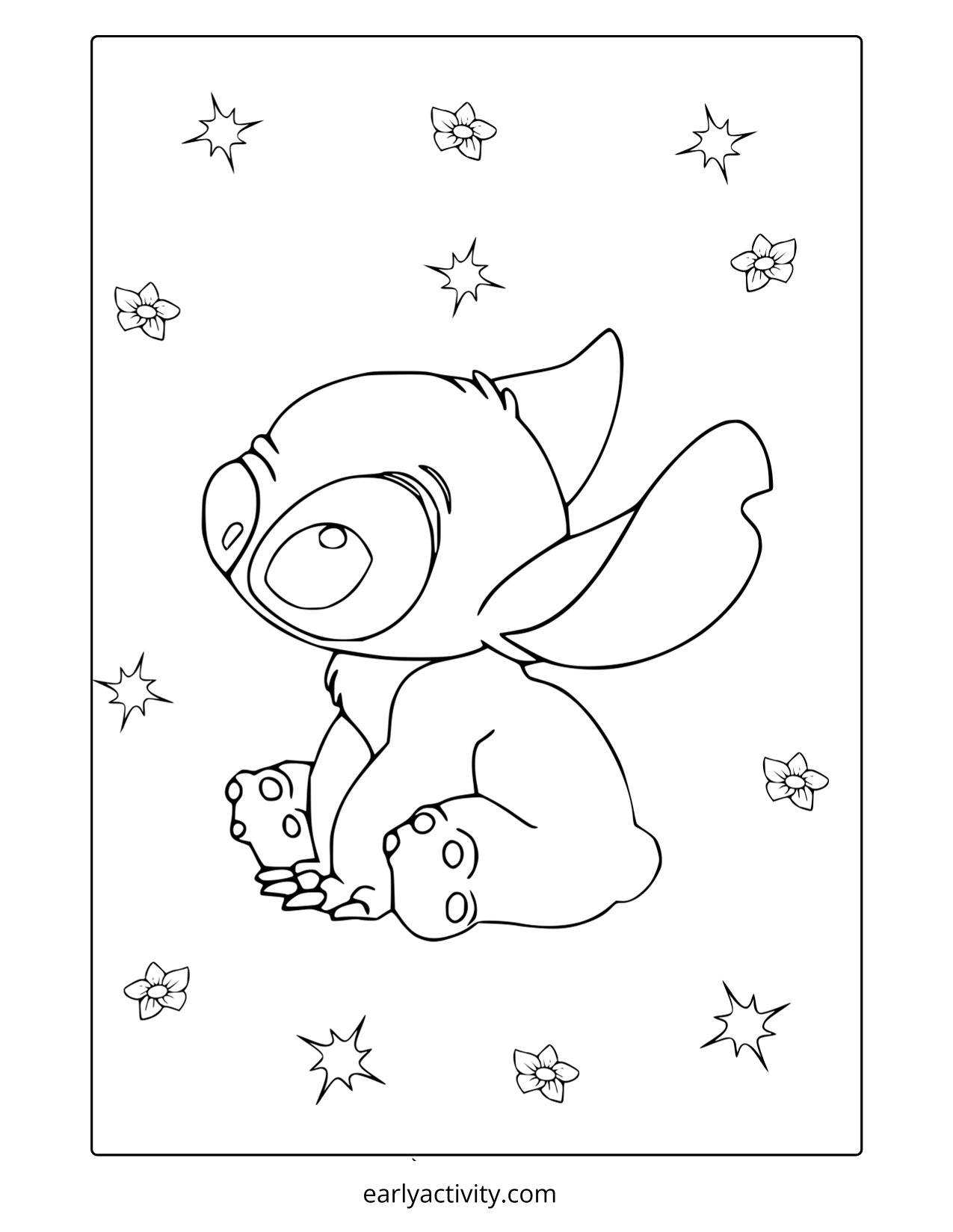 kawaii Stitch Colouring Page .pdf