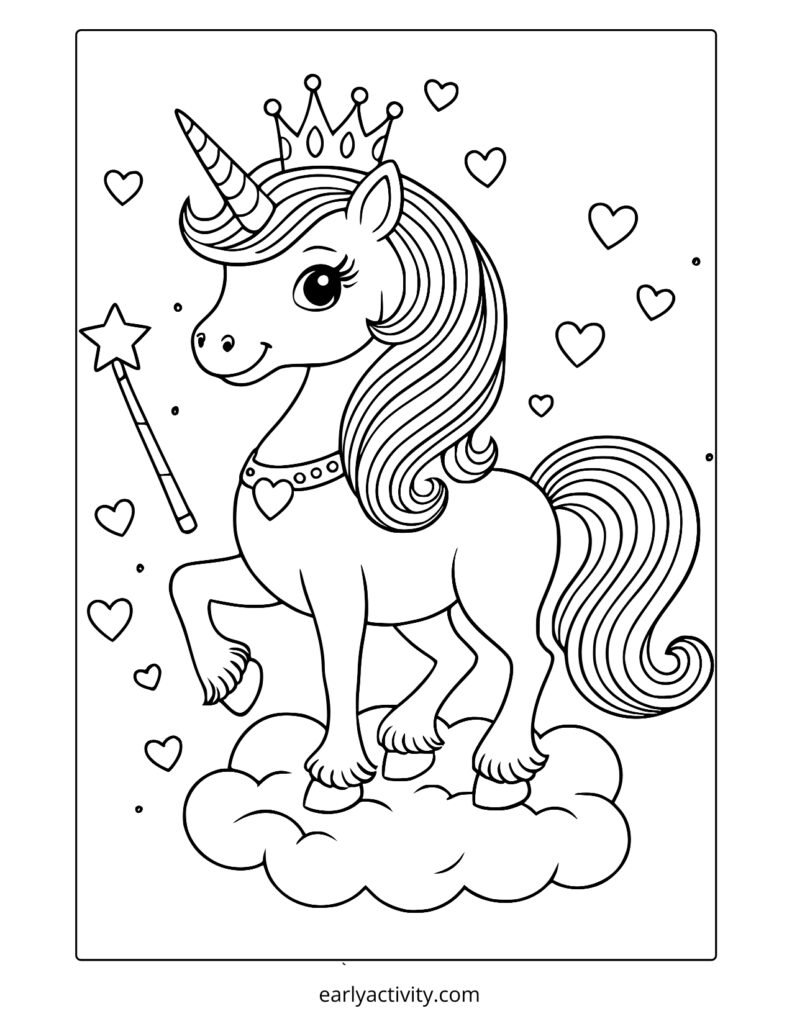 11_ Beautifull unicorn Coloring Page .pdf