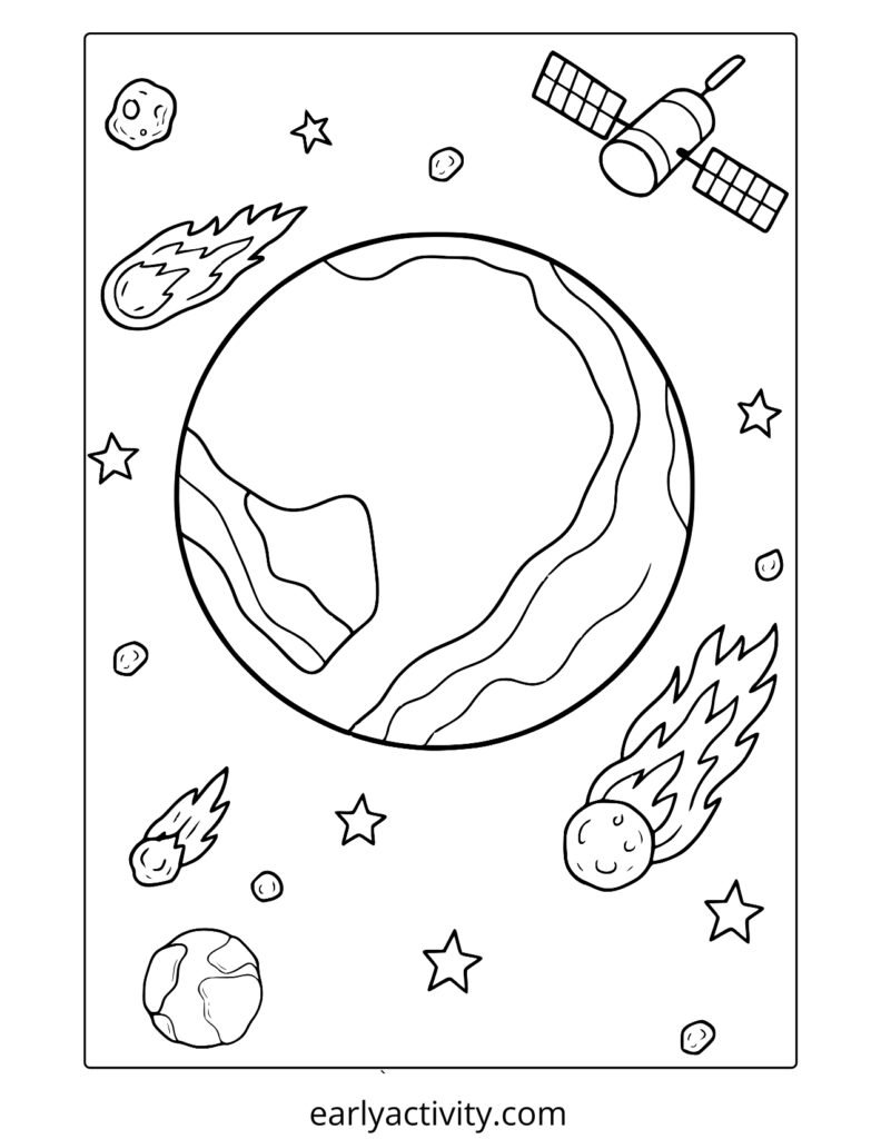 11pluto planet coloring page