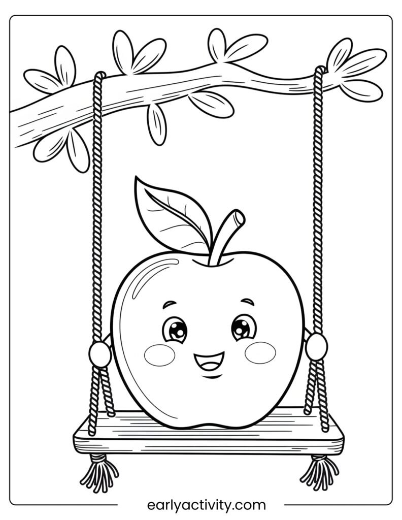 12Apple Enjoying a Sunny Day on a Swing