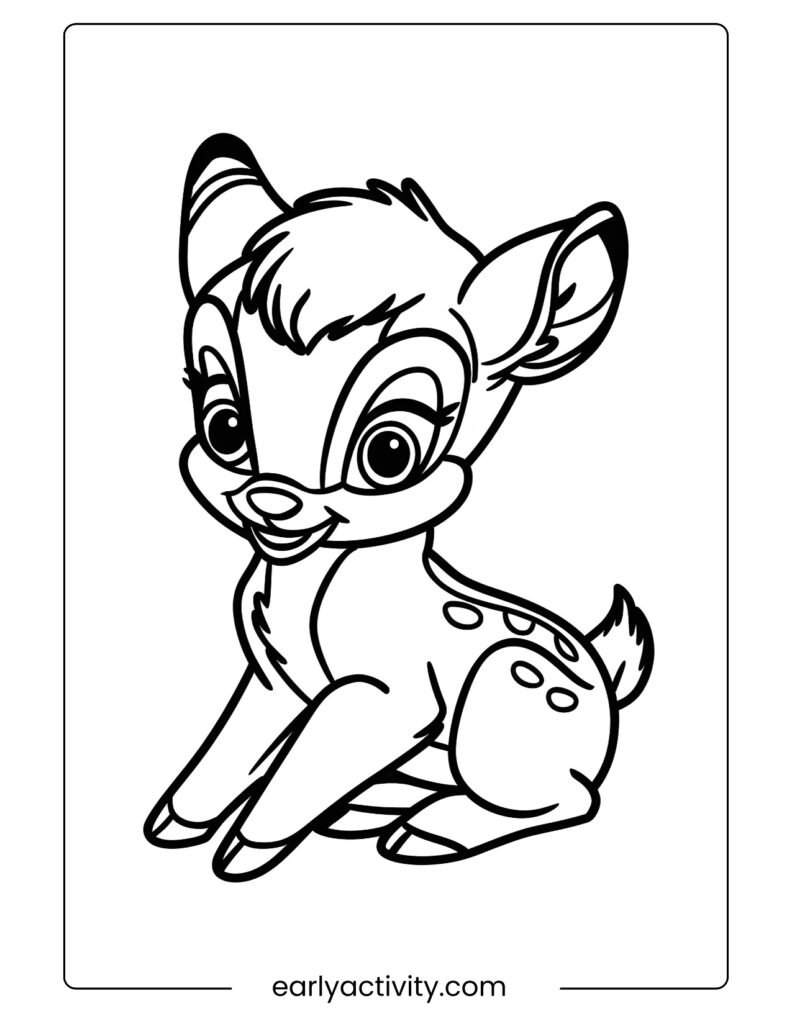 13Baby deer disney Coloring page .pdf