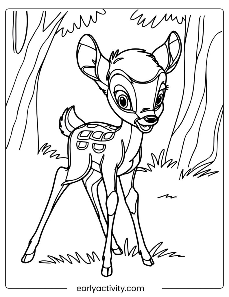 14Bambi in the Forest Coloring page .pdf