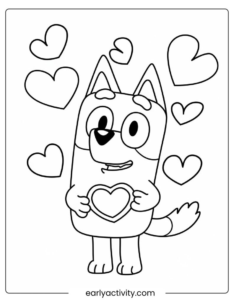 14_ Bluey valentine Coloring page .pdf