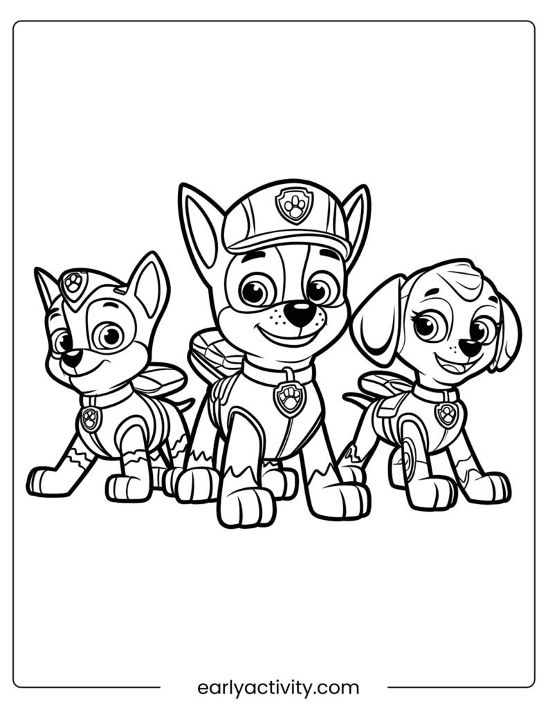 16 paw patrol mighty pups Coloring page .pdf
