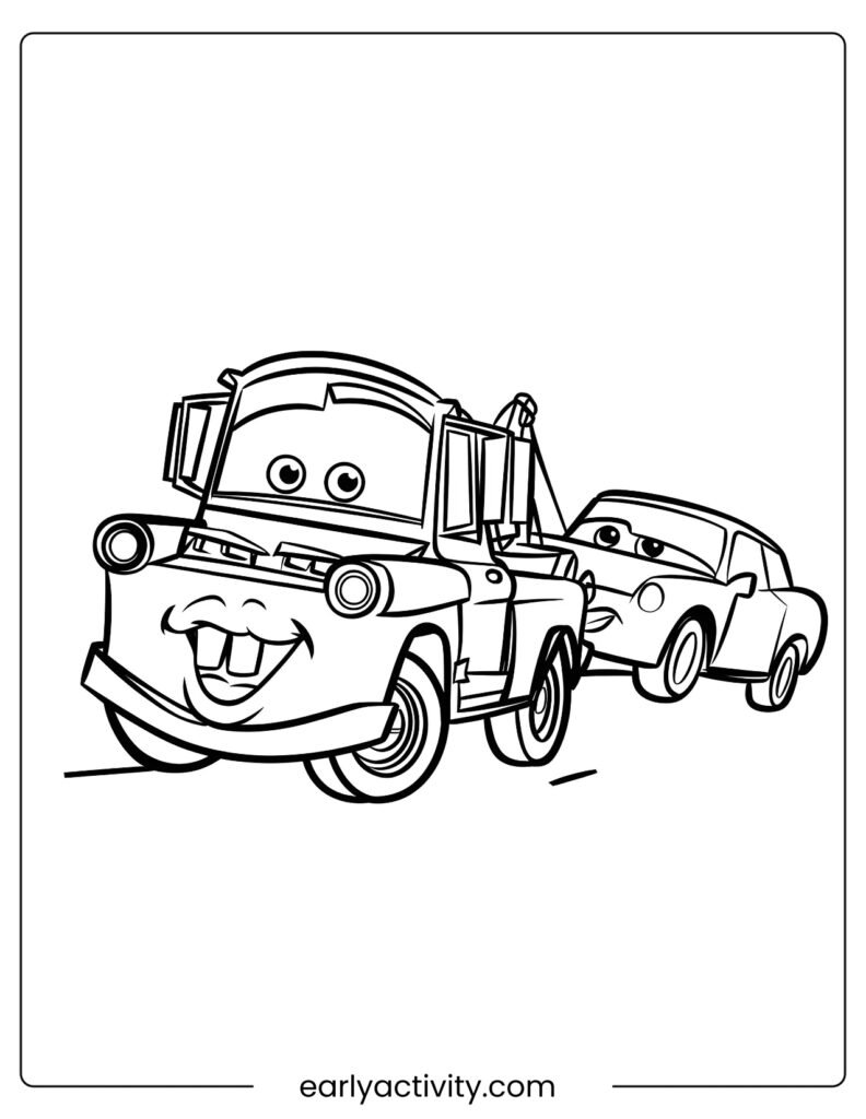 16Cars Mater Towing Adventure Coloring page .pdf
