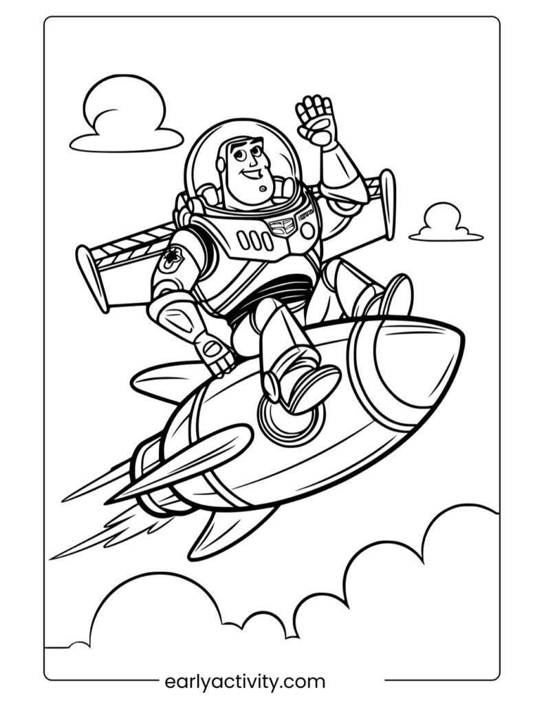 16_buzz light year riding a rocket coloring page .pdf