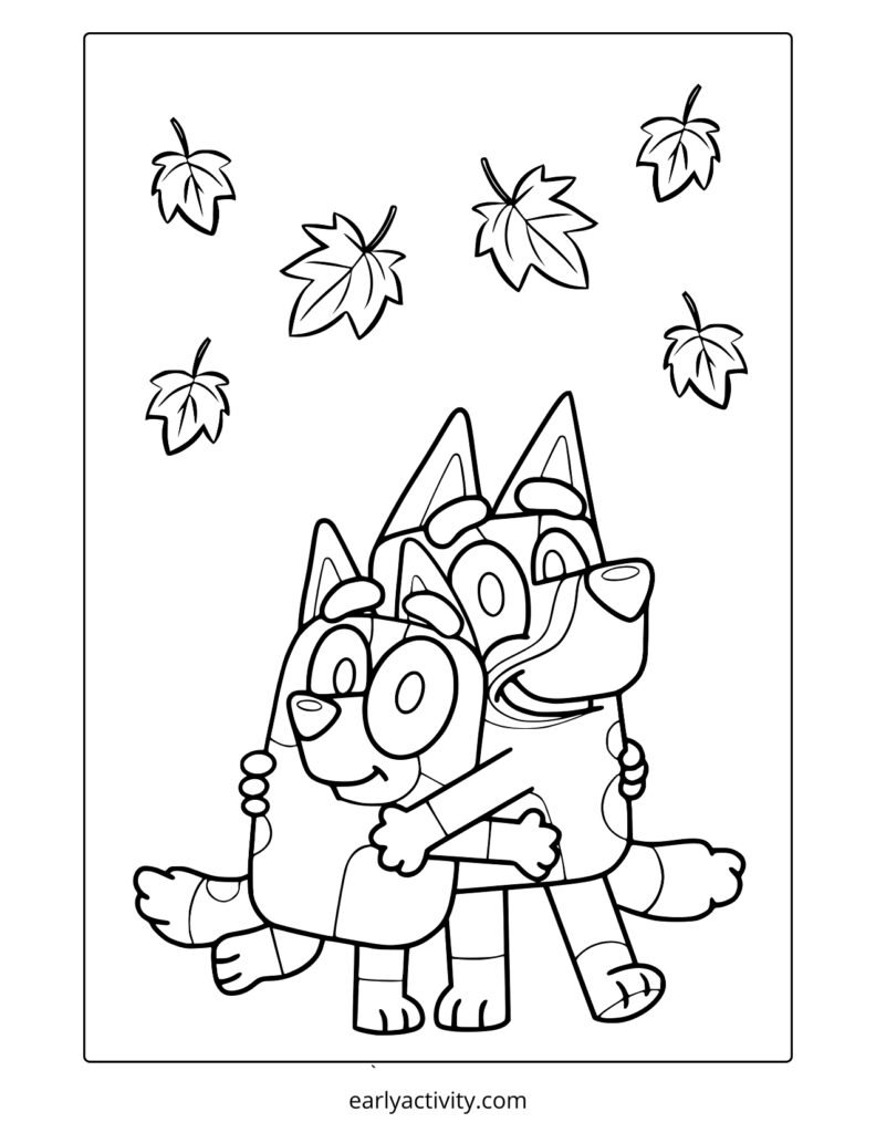 18_ Bluey Fall Coloring page .pdf