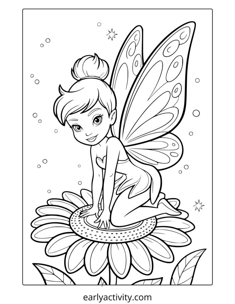 18_ fairy tinkerbell coloring page