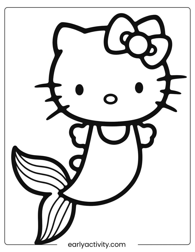 18_ hello kitty Mermaid Coloring page 1.pdf