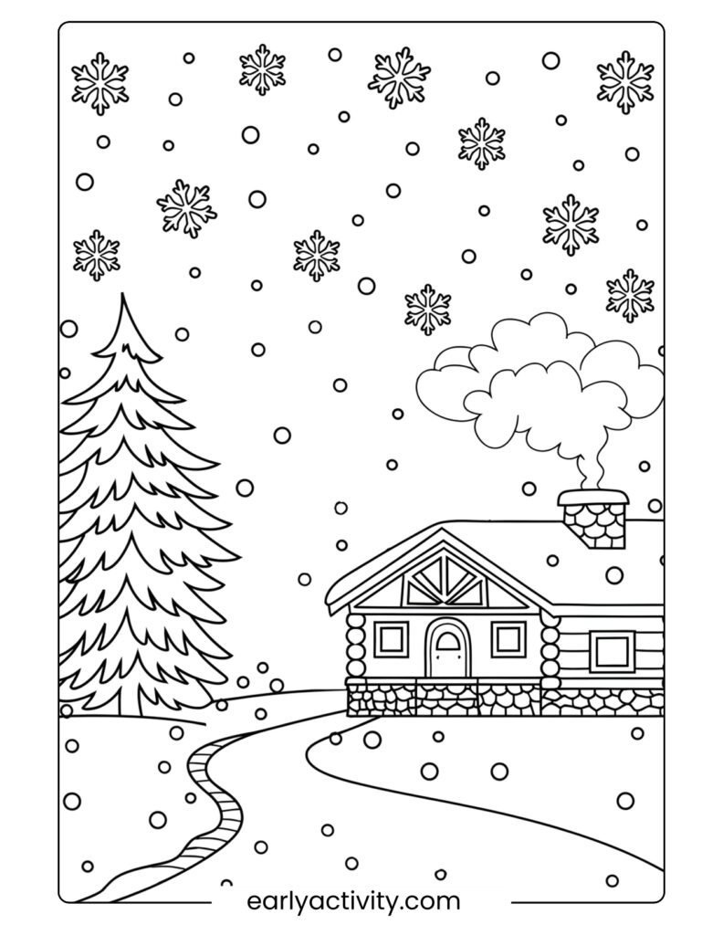 18winter wonderland coloring page
