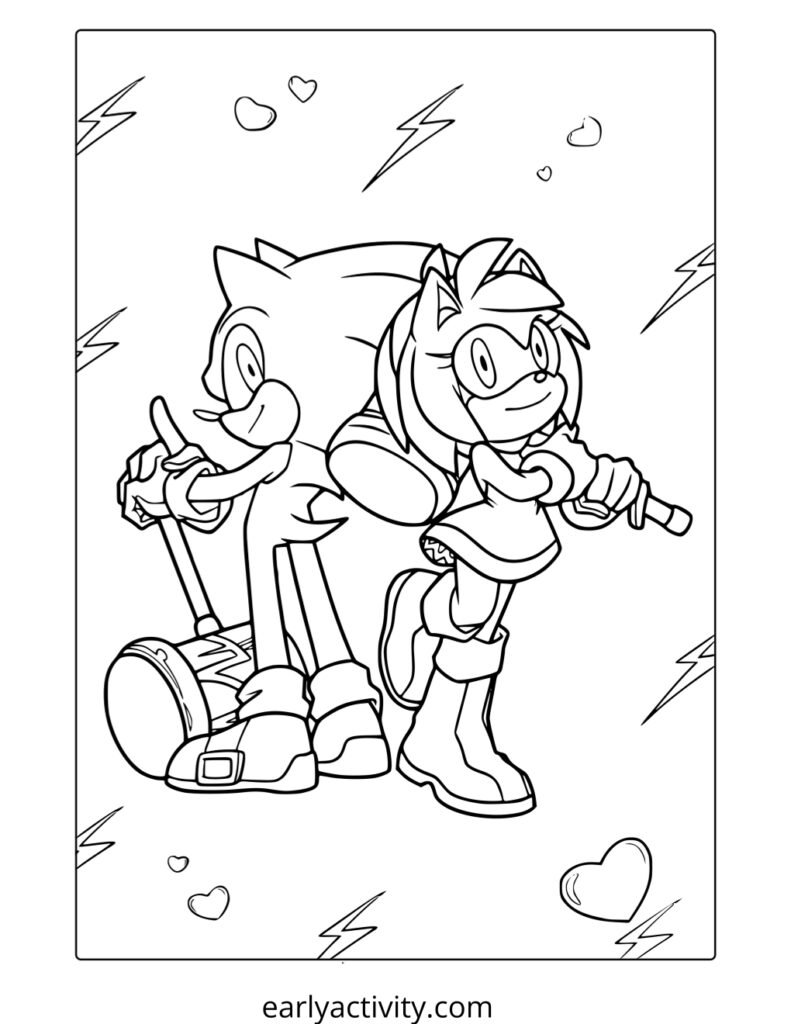 1_ Amy and Sonic Sonic Coloring page .pdf
