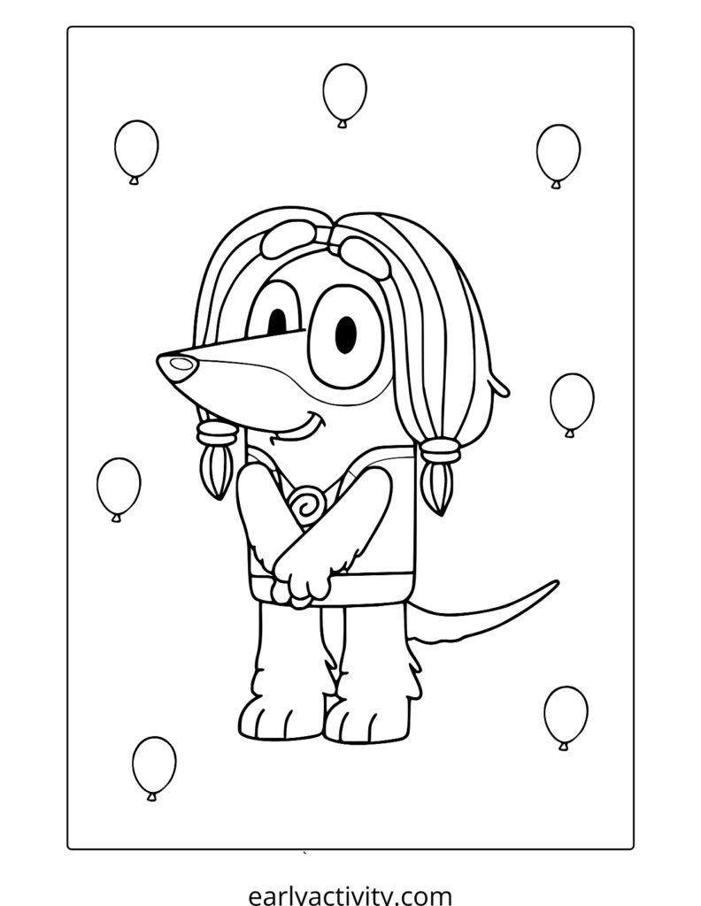 1_ indy From Bluey coloring page com