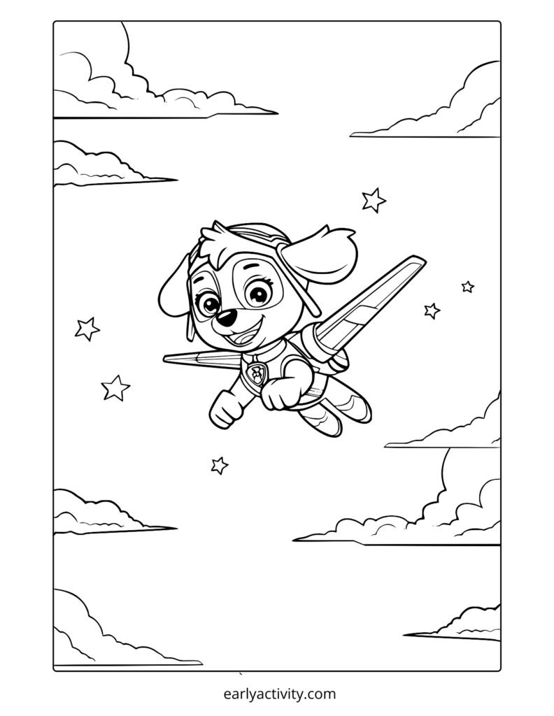 20 paw patrol skye Coloring page .pdf