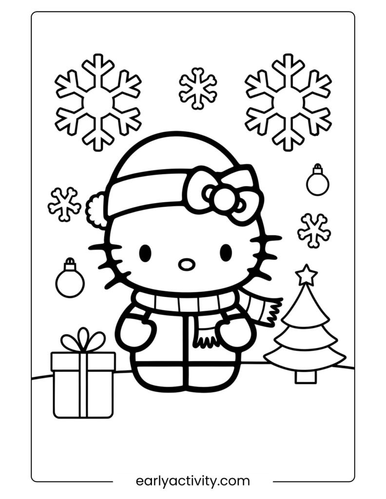 20_ Hello kitty Christmas Coloring page .pdf