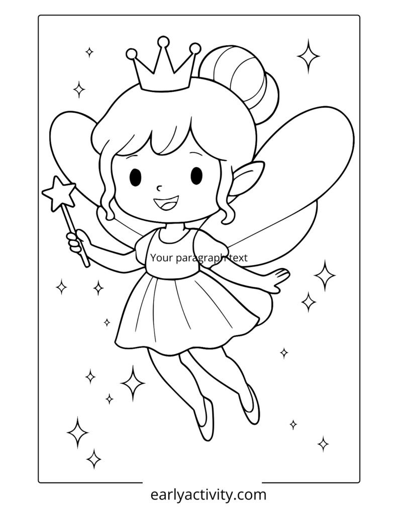 20_ flying fairy coloring page