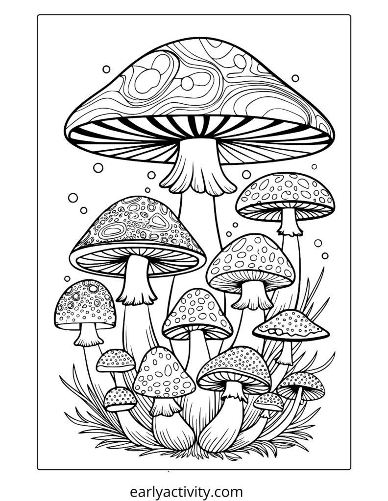 20trippy mushroom coloring page (1)