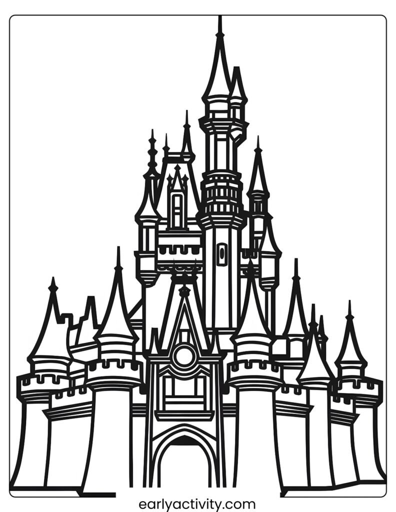 22 Disney Castle colouring page .pdf