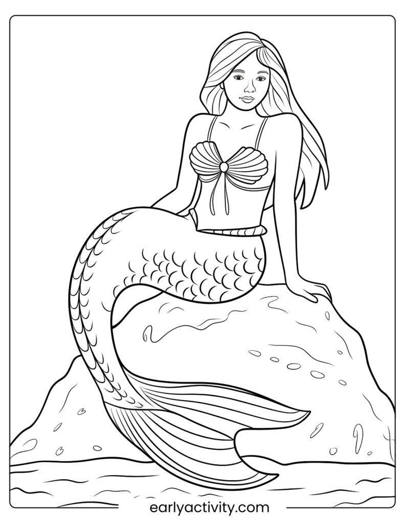 22_ pretty Mermaid Coloring page2 .pdf