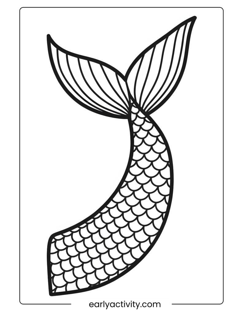 25_ Simple Mermaid Tail Outline Coloring page .pdf
