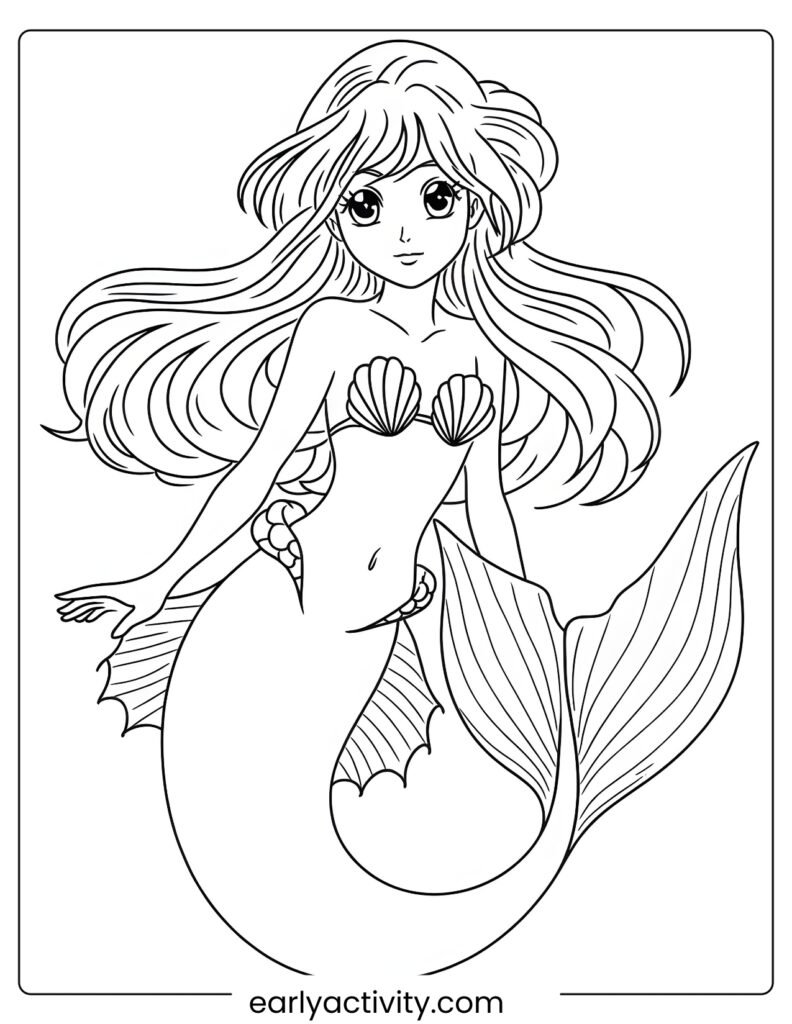 26_ animi mermaid Coloring page r1 pdf