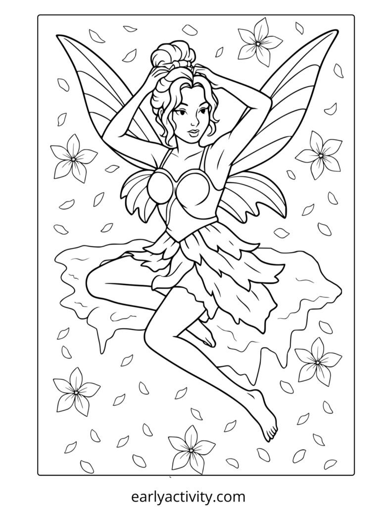 26_beautiful fairy coloring page