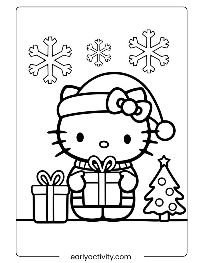 27_ Hello kitty Merry Christmas Coloring page .pdf