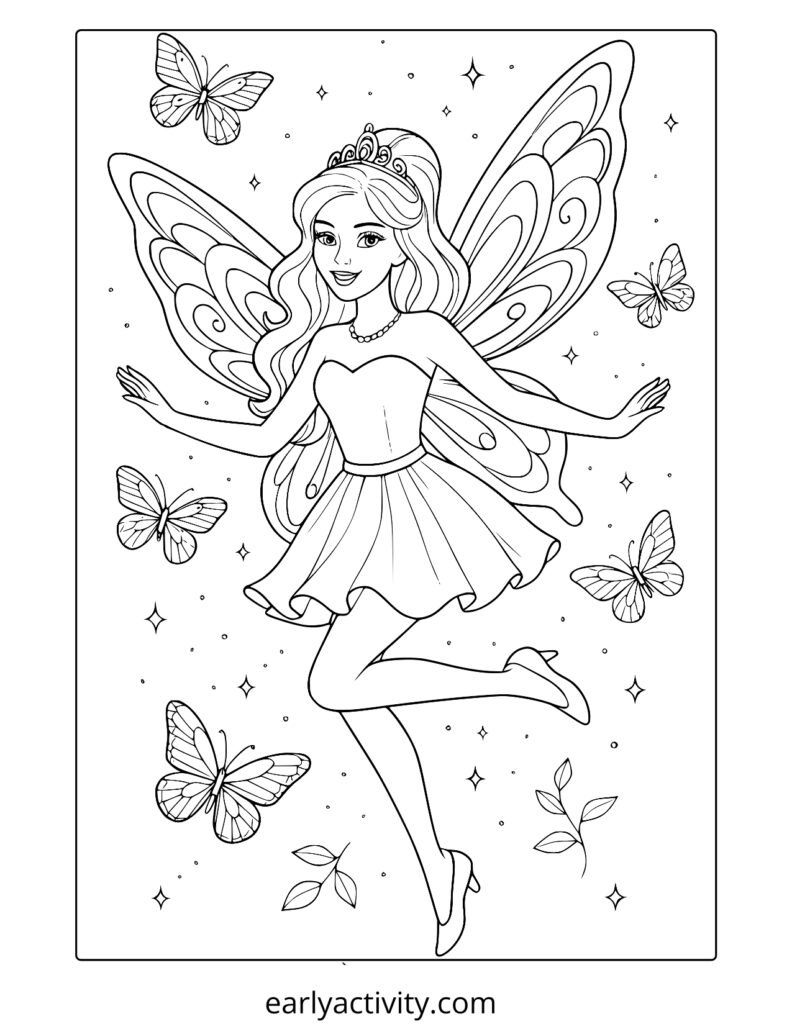27adorable fairy coloring page (1)