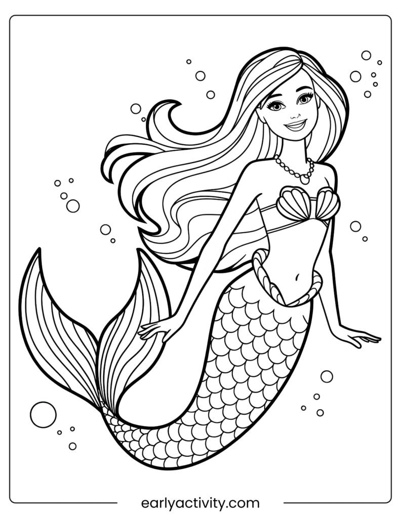 29_ barbie and the Mermaid tale Coloring page 1 pdf