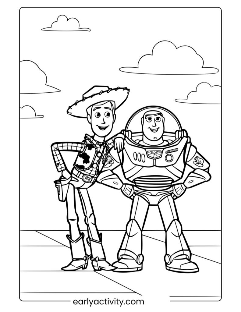 2_ toy story buzz and woody coloring pages pdf