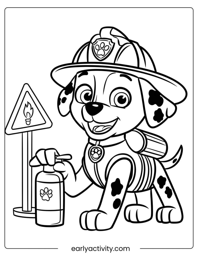 2_marshall paw patrol Coloring page .pdf
