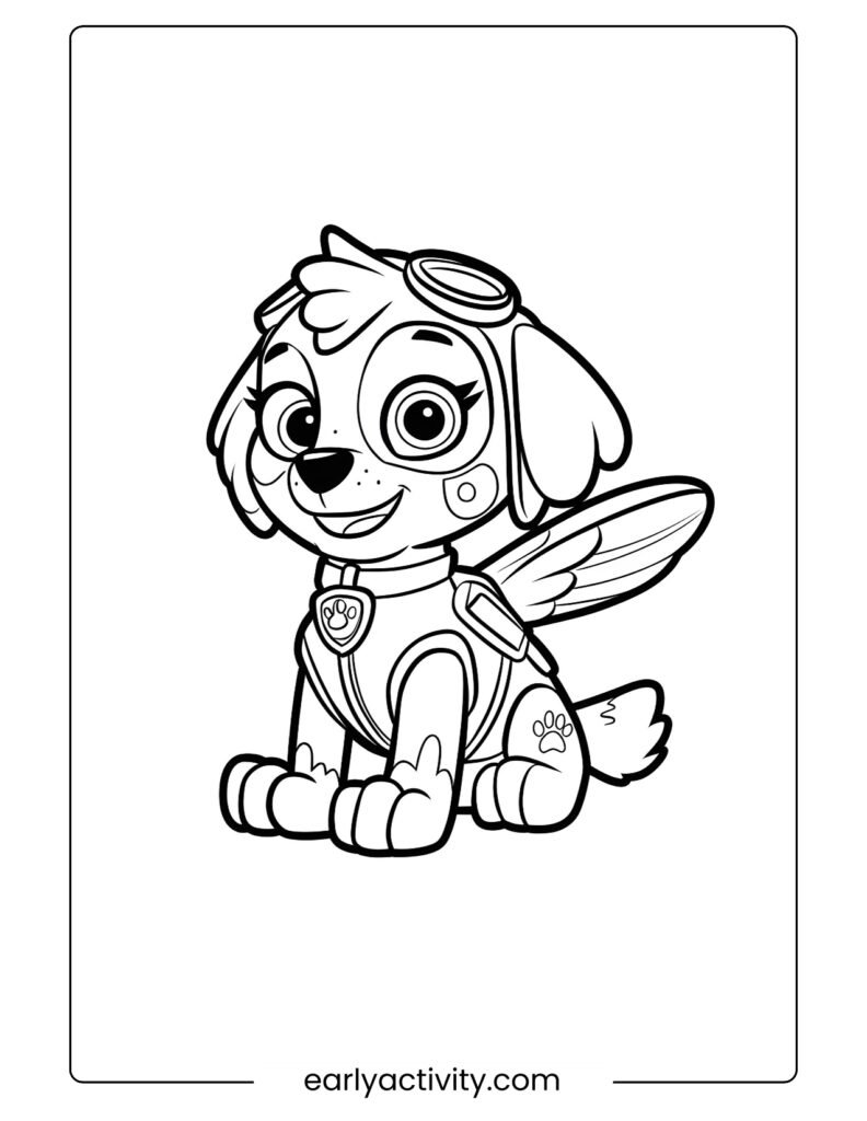 31Skye paw patrol colouring page .pdf