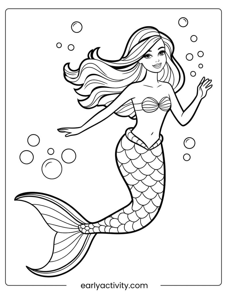 31_ barbie Mermaid Coloring page 1 pdf (1)