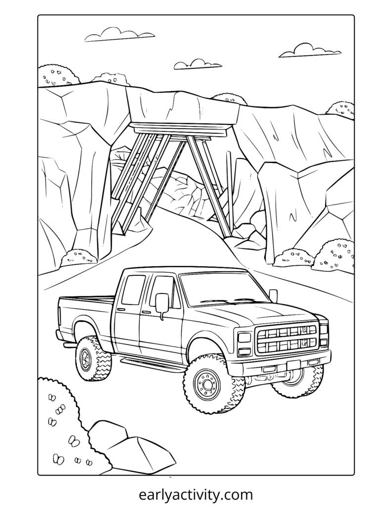 32pick up truck coloring page