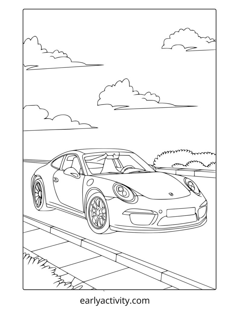 35porsche coloring page