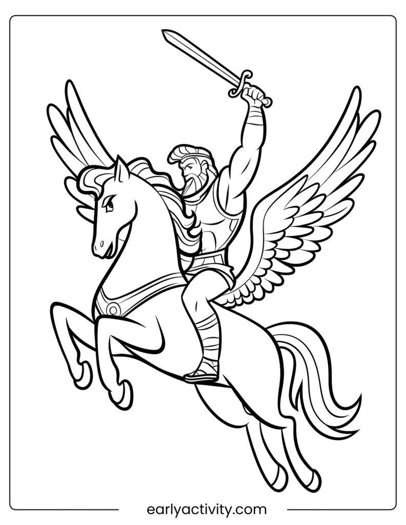 36Hercules and Pegasus colouring page .pdf