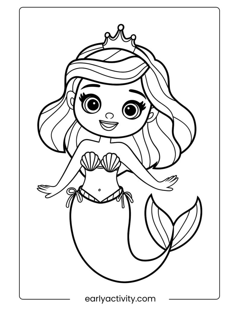3_ Mermaid princess Coloring page 3 .pdf