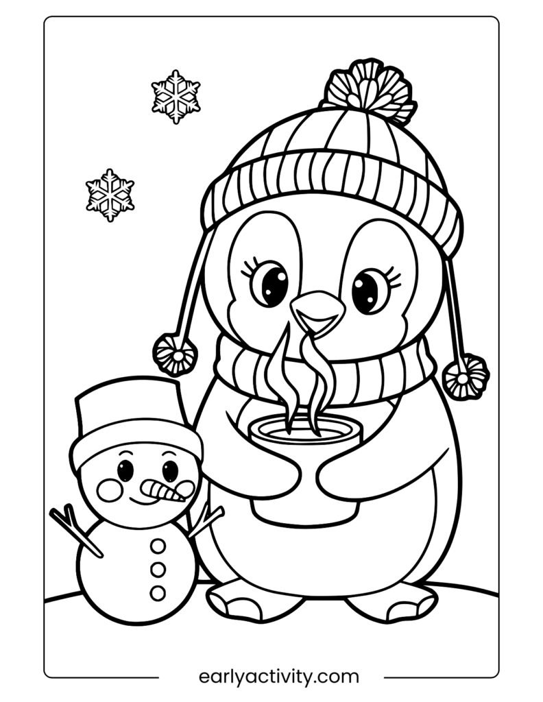 3_cute winter colouring page