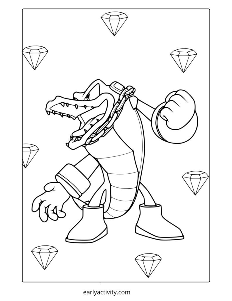 40 vector the Crocodile From Sonic Colouring .pdf