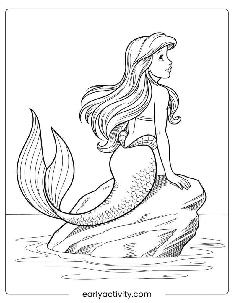 40_ andersens little mermaid Coloring page 2 pdf