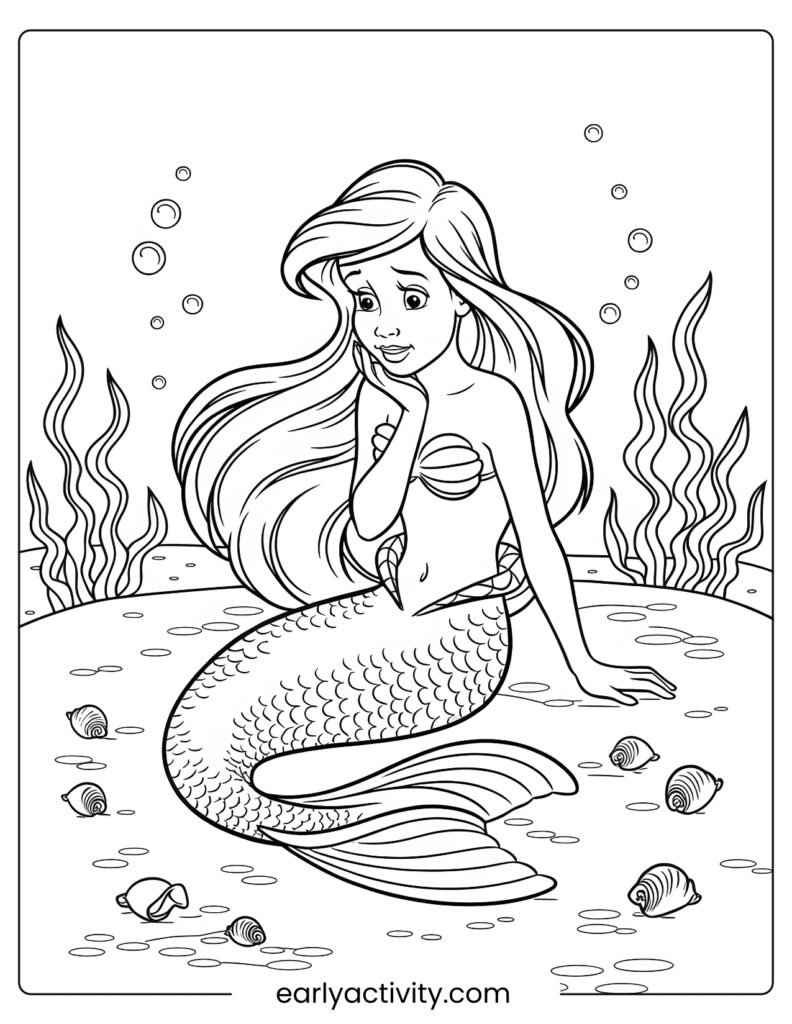 41_ andersens little mermaid Coloring page 4 pdf