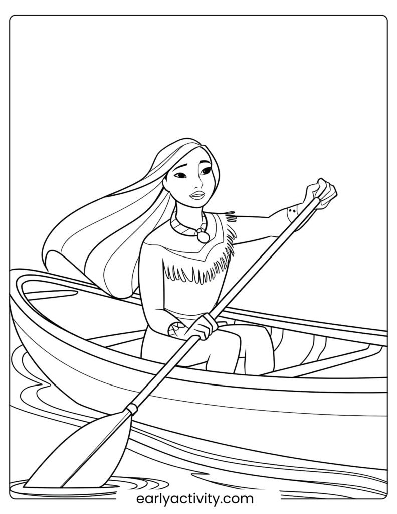 43 pocahontas Canoe Ride Colouring page .pdf