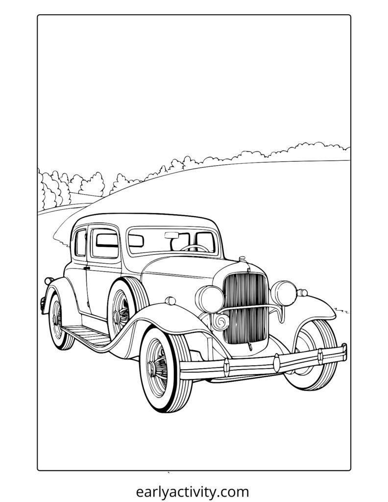 43vintage car Coloring page
