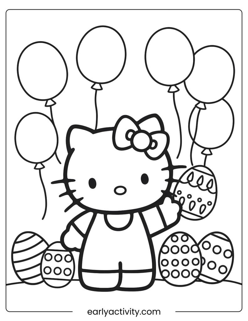 4_ easter hello kitty coloring page .pdf
