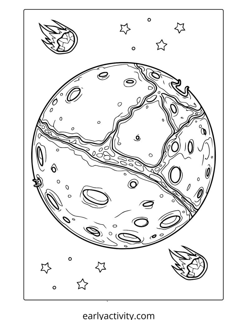4mars planet coloring page
