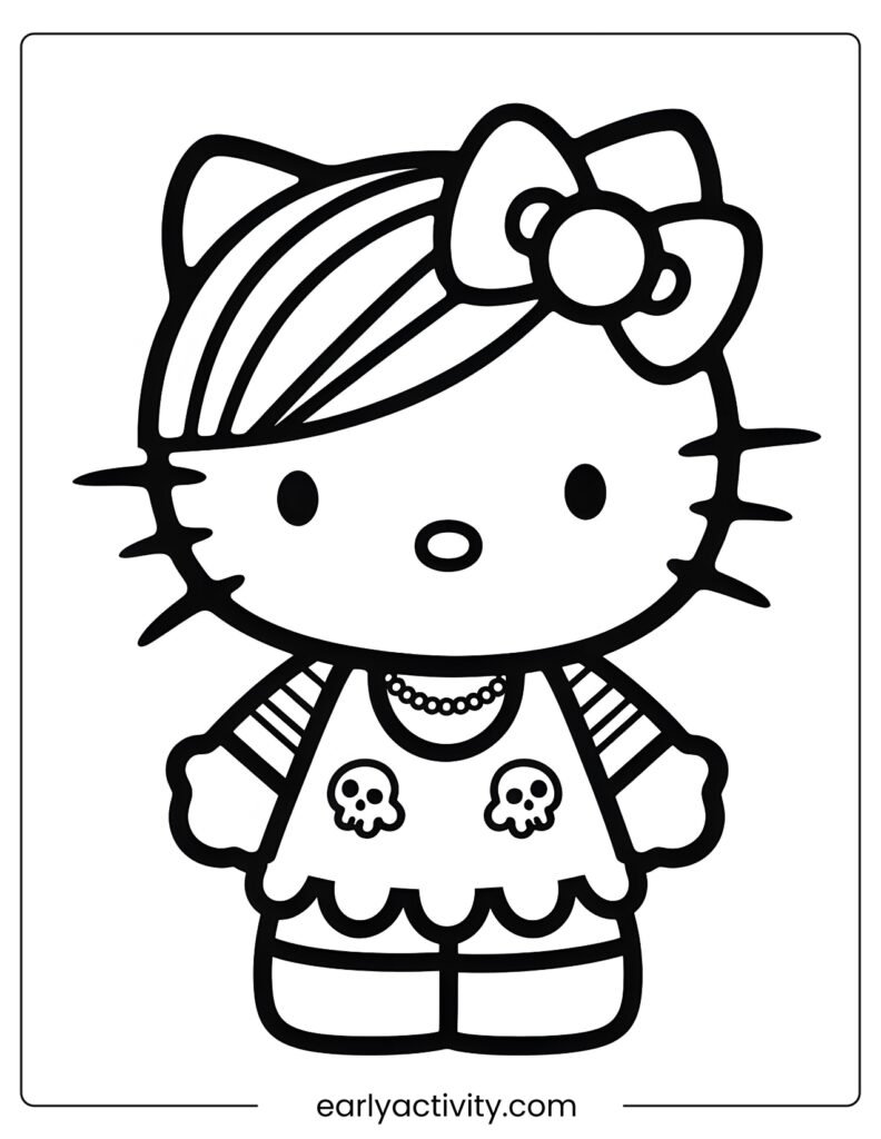 5_ emo hello kitty coloring page .pdf