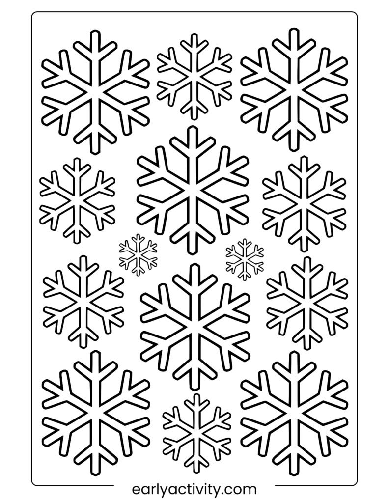 5_Frosty Snowflake Patterns coloring page